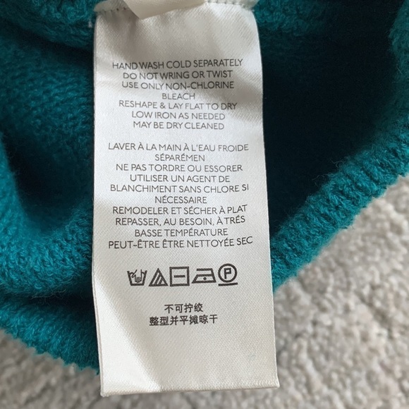 Free People Oversized Turquoise Mock Neck Stretch Women's Sweater Top XS - Picture 3 of 5